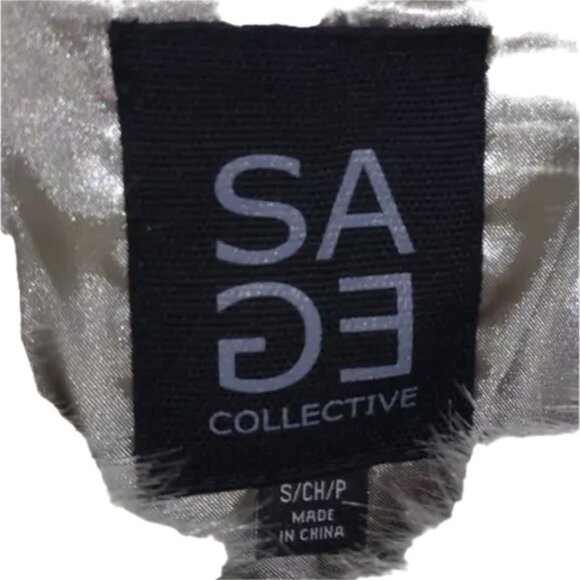 😊SAGE Color Faux Fur Jacket Color Block Ivory, Gray, Black, Pink Sz S EUC - Picture 8 of 13